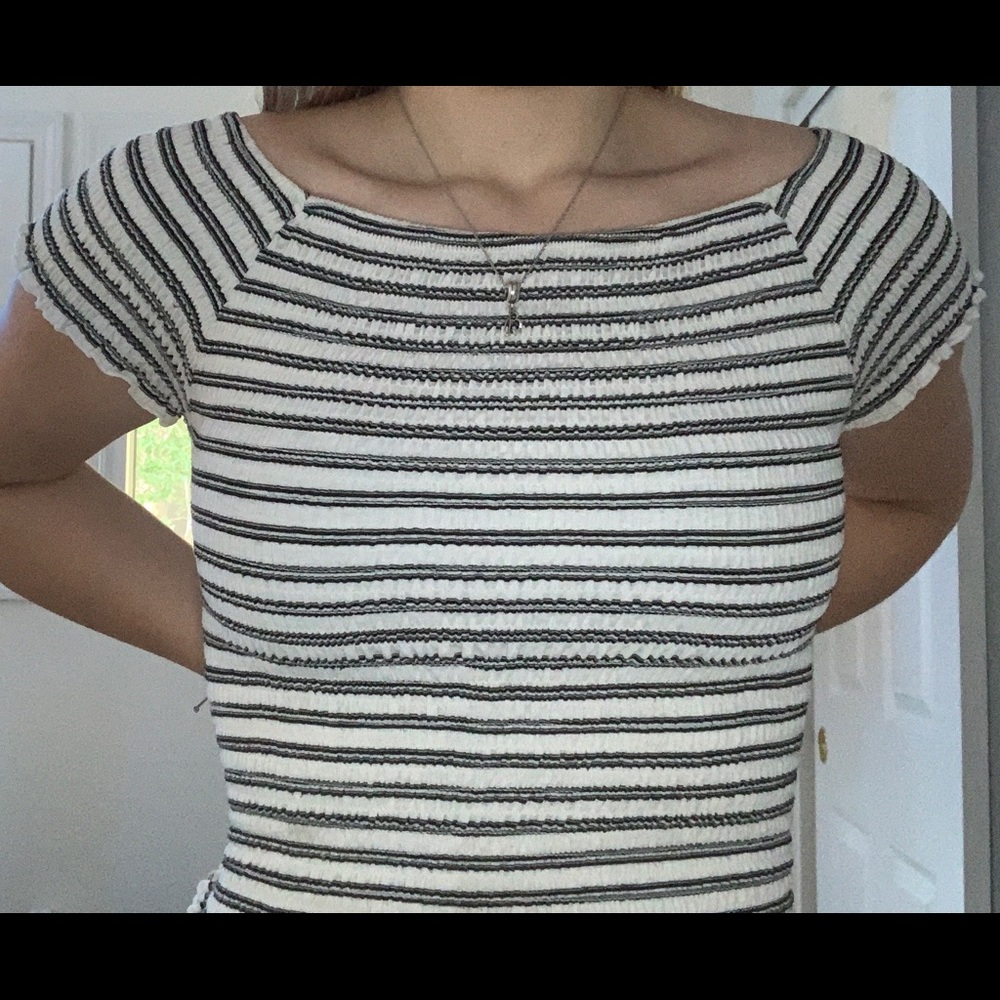 black and white striped top (brandy melville like)